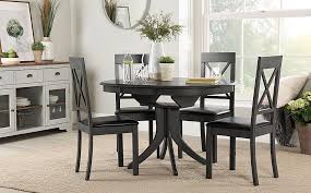 Hudson round white extending dining table with 4 kendal chairs only £399.99 · 18,000+ trustpilot reviews · expert advice · 0% finance · free delivery & returns. Furniture Breathtaking Black Wood Round Kitchen Tables Chairs