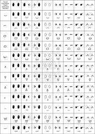 Facial Expression Chart D Eyes Mouths In 2019