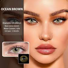 2 uds (1 par) lentes de contacto de colores lentes de contacto para ojos  lentes de contacto con potencia cosméticos anuales para ojos Color UYAAI  comprar a buen precio — entrega gratuita,