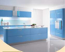 Glossy Wallpaper Pvc Kitchen Cabinet Furniture Kitchen Vinyl Wallpaper Pvc Self Adhesive Wallp Blue Kitchen Designs Modern Kitchen Design Blue Kitchen Interior