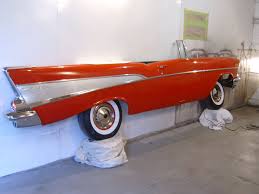 57 Chevy Wall Hanging What A Great Base For A Wall Ledge Or Bar Top Or Passwaywindow Ledge Counter Car Part Furniture Car Furniture Car Parts Decor
