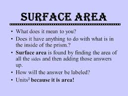 3 students' own answers 4 students' own answers. Surface Area Lesson 8 7 Surface Area Hw 8 7 Ppt Download
