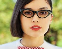 Michel Klein for Lempereur Monture de lunettes oeil de chat vert mat MK19,  NOS années 80 Fabriqué en France