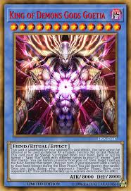 There are a bounty of unspoken yugioh rules which the game designers set themselves. King Of Demons Gods Goetia Custom Yugioh Cards Rare Yugioh Cards Yugioh Cards