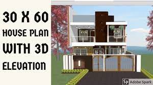 Smooth, refined, and loaded with light, this contemporary home is ideal for a cutting edge family. 30 X 60 House Plan With 3d Elevation Youtube