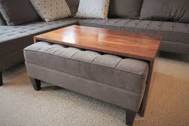 Crestfield dark brown coffee table storage ottoman set an attractive, square, dark brown coffe or cocktail table that is perfect for families with children. Waterfall Wood Coffee Table Ottoman Coffee Table Ottoman Tray Table Mid Century Modern Custom Leather Ottoman Coffee Table Coffee Table Wood Ottoman Table
