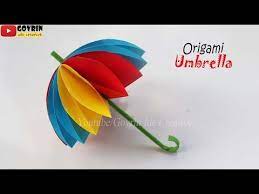 I recommend using origami paper if you want them to turn out nice, but regular paper will do fine for simple diagrams. How To Make Beautiful Umbrella Membuat Payung Cantik Dari Kertas Origami Hiasan Dinding Payung Youtube Origami Payung Kertas Origami