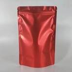 Custom Golden Red Color Food Grade Pouches Plastic Coffee Packaging Zipper  Bags