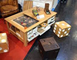 However, it can be used as a coffee table, dining table or conference table. Legitamine Games On Twitter Board Game Room Board Game Table Board Game Storage