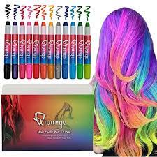 Qivange Hair Chalk Set 12 Temporary Hair Color Non Toxic Hair Dye Great Birthday Gift For Boys Girls You Can Hair Chalk Kids Hair Color Temporary Hair Color