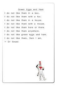 I Do Not Like Recommended Pins Green Eggs And Ham Dr Suess Poems Poem For Kids