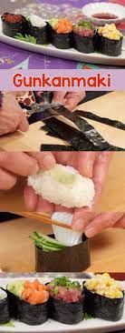 Gunkan Maki Sushi Recipe 5 Types Of Colorful Battleship Sushi Cooking With Dog Recipe Recipes Types Of Sushi Sushi Recipes