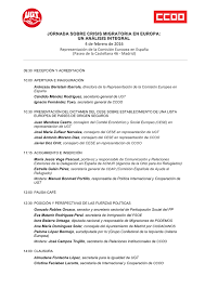 Последние твиты от gonzalo robles (@thinkcollege). Programa Jornada Ccoo Y Ugt Crisis Migratoria 04 02 2016