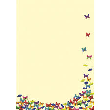 Dank der praktischen leimbindung lassen sich alle blätter sauber abtrennen. Motivpapier Briefpapier Bunte Schmetterlinge