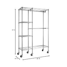 Clothes racks and organizers arrange your clothes on poles or in compartments so you can quickly and easily grab what you want to wear. Closet Organizers 48 X18 X71 Closet Organizer Garment Rack Portable Clothes Hanger Home Shelf New Home Garden