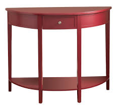 Kings Brand Furniture Red Finish Wood Half Round Console Sofa Entryway Accent Table With Drawer Be Sure To Check Out Thi In 2020 Furniture Accent Table Wood Finish