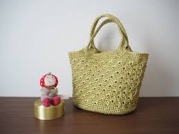 すずらんテープバッグ ゴールド1 バッグ すずらん バッグ ハンドメイド