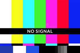 Retro No Signal Tv Test Screen Pattern Chart Stock Vector