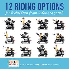 Graco Ready2grow Click Connect Stand Ride Stroller Onyx Toddler Stroller Graco Double Stroller Double Strollers