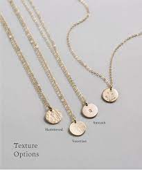 Personalized Disk Necklace Dainty Circle Tag Coin With Etsy Gold Necklace Simple Gold Necklace Personalized Disk Necklace