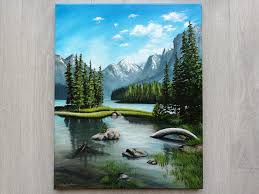 Shop nature acrylic paintings created by thousands of emerging artists from around the world. My Latest Acrylic Painting Of Beautiful Nature Place Spirit Island In Canada Painting