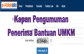 Klik Eform Bri Co Id Cek Penerima Blt Umkm Online 2021 Go Bizz