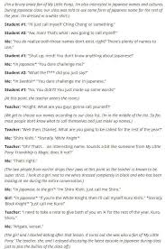 A great name not only reflects on the child but also the parents. An Unbreakable Bond Forms Between Two Bronies In Japanese Class Instant A Grades And Clapping For All Thathappened