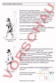 Seit wann es menschen eigentlich gibt, zeigen wir ihnen in diesem praxistipp. Arbeitsblatt Die Ersten Menschen Geschichte Urzeit