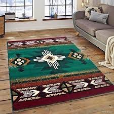 Rugs Area Rugs Carpets 8x10 Rug Modern Southwestern Large Floor Green 5x7 Rugs Rugs On Carpet Modern Southwestern Decor Rustic Area Rugs