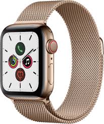 Best Buy Apple Watch Series 5 Gps Cellular 40mm Gold Stainless Steel Case With Gold Milanese Loop Gold Stainless Steel Verizon Mwwv2ll A Buy Apple Watch Apple Watch Apple Watch Accessories
