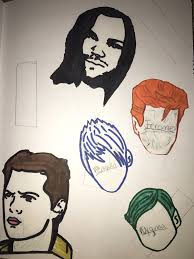 Drawings Of Misha Collins Jared Padalecki Jerome Valeskia Played By Cameron Monaghan On Gotham Penguin Played By Robin Lord Drawings My Drawings Sketch Book