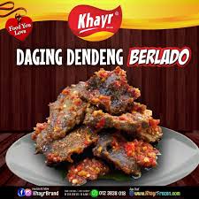 Dendeng balado khas padang siap disajikan. Rte Daging Dendeng Berlado 300gm Khayr Brand Frozen Healthy Food