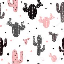 Pngtree offers cactus pattern png and vector images, as well as transparant background cactus pattern clipart images and psd files. Cactus Seamless Pattern Vector Background Vector Black Pink Royalty Free Cliparts Vectors And Stock Illustration Image 96963675