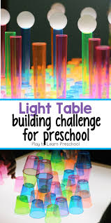 Light Table Towers For Preschoolers Stem Activities Preschool Light Table Preschool Technology
