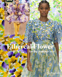 Spring Summer 2021 Print Pattern Trend Ethereal Flower Color Trends Fashion Print Trends Fashion Trending Moodboard