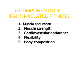 There are five areas of health related fitness. 5 Components Of Health Related Fitness 1 Muscle Endurance 2 Muscle Strength 3 Cardiovascular Endurance 4 Flexibility 5 Body Composition Ppt Download