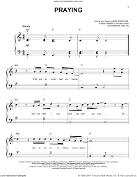 Kesha Praying Sheet Music For Piano Solo Pdf Interactive