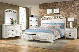 Mystic Bay Storage Bedroom Set In White Bedroom Sets Furniture King Storage Bed King Storage Bed