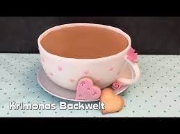 Tee Kaffee Tasse Torte Fondant Anleitung Cake Tea Coffee Cup Tutorial Youtube Coffe Mug Cake Fondant Cake Tutorial Fondant Cakes