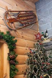 Eclectic Living Room By Whitney Lyons Green Holiday Decor Sled Decor Country Christmas
