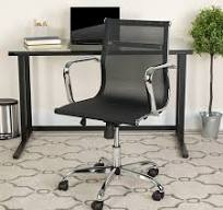 Mid-Back Mesh Mid-Century Modern Swivel Office Chair with Spring-Tilt  Control and Arms - Orlando