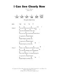 Check spelling or type a new query. I Can See Clearly Now Sheet Music Johnny Nash Guitar Chords Lyrics