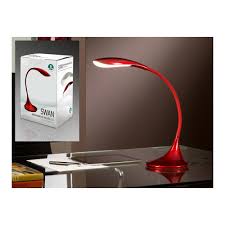 This reading lamp can be installed in a reception area or office. 549234 Swan Led Light Table Lamp Red