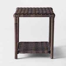 Basic color grey material wicker product size 57 x 59 x 41,5 box size paper. Monroe Wicker Patio Side Table Threshold Target