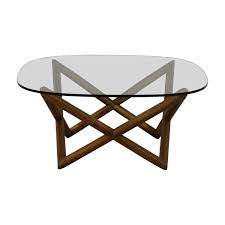 Related:mid century coffee table west elm furniture pottery barn coffee table cb2 coffee table crate and barrel coffee table. 66 Off West Elm West Elm Round Glass And Wood Coffee Table Tables
