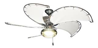 It's got multiple, weathered blades and add uniqueness to the garage, finished basement or even you super industrial kitchen. Raindance Brushed Steel Nautical Ceiling Fan W 52 Spring Frame Fabric Blades In White W 163 Low Profile L Ceiling Fan Nautical Ceiling Fan Unique Ceiling Fans