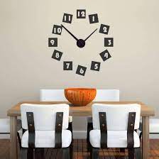 muursticker cijfers met klok wall art nl