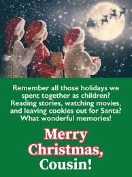 After watching it during christmas (i had it on dvr) i noticed that i kept watching it over and over. Santa S Sleigh Merry Christmas Card For Cousin Birthday Greeting Cards By Davia