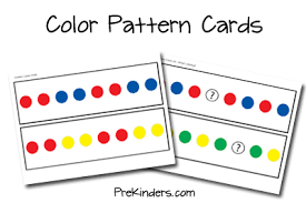 Color Pattern Cards Math Patterns Preschool Patterns Preschool Colors