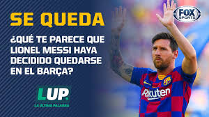 Jun 30, 2021 · el contrato de lionel messi con el fc barcelona llegó a su fin este miércoles 30 de junio en punto de las 18:00 et (0:00 de españa), por lo que a partir de ya es agente libre y puede vincularse con el equipo que él quiera. Lionel Messi Se Queda En El Fc Barcelona Las Reacciones En Lup Youtube